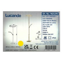 Lucande - LED Торшер з регулюванням яскравості PARTHENA LED/29,1W/230V + LED/5,3W/230V