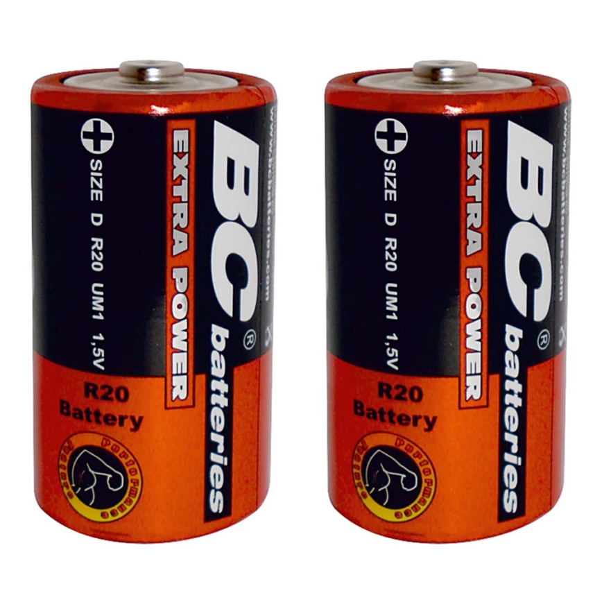 2 шт. Цинк-хлоридна батарея EXTRA POWER D 1,5V