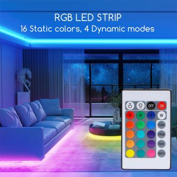 Aigostar - LED RGB з регулюванням яскравості стрічка 5м LED/24W/12/230V IP65 + ДК