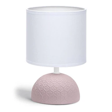 Aigostar - Настольная лампа 1xE14/40W/230V розовый/белая