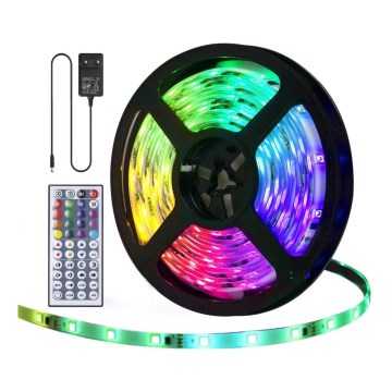 Aigostar - Светодиодная уличная RGB-лента с регулированием яркости 5 м LED/24W/12/230V IP65 + дистанционное управление