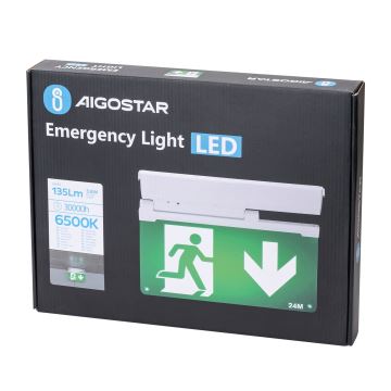 Aigostar - Светодиодный аварийный светильник EMERGENCY LED/3,6W/230V 6500K 500 mAh