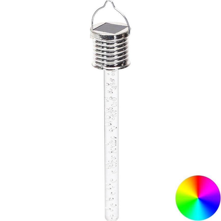 Aigostar - Светодиодный RGB-светильник на солнечной батарее LED/0,006W/1,2V хром IP44