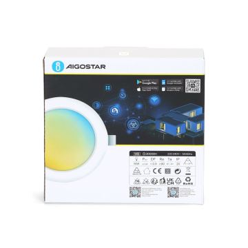 Aigostar - Светодиодный встроенный светильник с регулированием яркости LED/9W/230V диаметр 14,5 см Wi-Fi