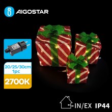 Aigostar- Світлодіодні вуличні різдвяні декорації 3,6W/31/230V 2700K 20/25/30 см IP44 подарунки