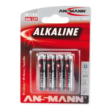 Ansmann 09630 LR03 AAA RED - Щелочная батарейка 1,5V 4шт.