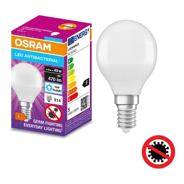 Антибактеріальна LED лампочка P40 E14/4,9W/230V 6500K - Osram