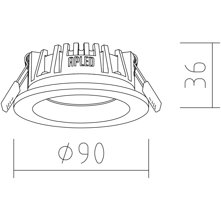 APLED - Светодиодный встроенный светильник RONDO WOODLINE LED/3W/230V 4000K диаметр 9 см дуб твердая древесина