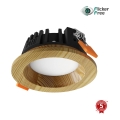 APLED - Светодиодный встроенный светильник RONDO WOODLINE LED/3W/230V 4000K диаметр 9 см сосна твердая древесина