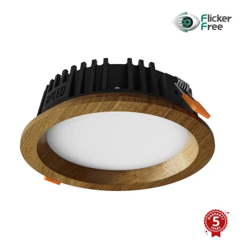 APLED - Светодиодный встроенный светильник RONDO WOODLINE LED/6W/230V 4000K диаметр 15 см дуб твердая древесина