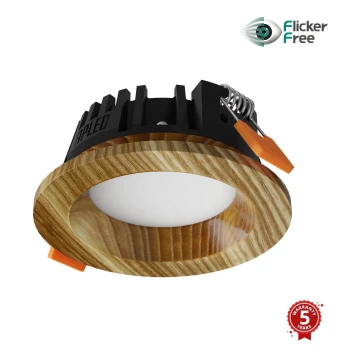 APLED - Світлодіодний вбудований світильник RONDO WOODLINE LED/3W/230V 3000K діаметр 9 см ясеневий масив