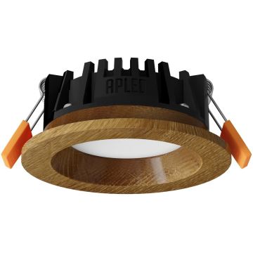 APLED - Світлодіодний вбудований світильник RONDO WOODLINE LED/3W/230V 4000K діаметр 9 cm дуб масив