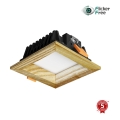 APLED - Світлодіодний вбудований світильник SQUARE WOODLINE LED/3W/230V 3000K 9x9 см ясеневий масив