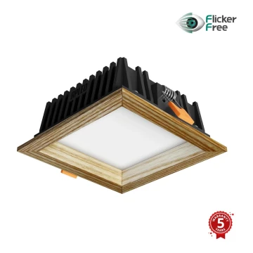 APLED - Світлодіодний вбудований світильник SQUARE WOODLINE LED/6W/230V 4000K 12x12 см ясеневий масив