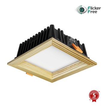 APLED - Світлодіодний вбудований світильник SQUARE WOODLINE LED/6W/230V 4000K 12x12 см сосна масив