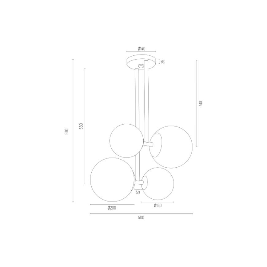 Argon 1739 - Люстра на штанге MORITZ 4xE27/15W/230V