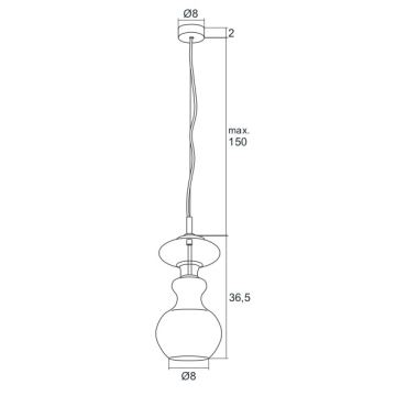 Argon 3800 - Світлодіодна підвісна люстра MODENA LED/8W/230V