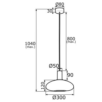 Argon 4358 - Люстра на тросе SAGUNTO 1xE27/15W/230V ⌀ 30 cm латунь