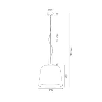 Argon 4690 - Підвісна люстра BERKLEY 1xE27/15W/230V