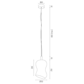 Argon 4742 - Люстра на тросе DEPORTIVO 1xE27/15W/230V