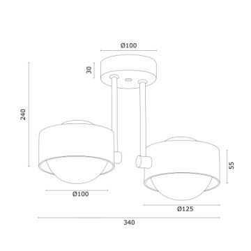 Argon 7089 - Люстра на штанге MASSIMO PLUS 2xG9/6W/230V черная