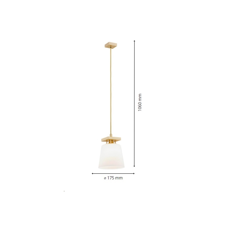 Argon 8261 - Підвісна люстра ARDEN 1xE27/15W/230V золотий