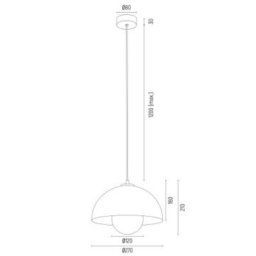 Argon 8443 - Подвесная люстра PIAVA 1xE14/7W/230V алебастр белый