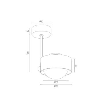 Argon 8568 - Люстра на штанге для ванной комнаты MASSIMO PLUS 1xG9/6W/230V IP44 золотистый