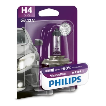 Автомобільна лампа Philips VISION PLUS 12342VPB1 H4 P43t-38/55W/12V