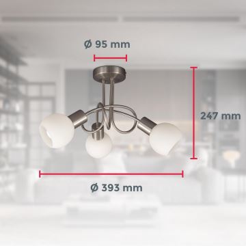 B.K. Licht 1367 - Пристельова LED люстра 3xE14/5W/230V 3000K