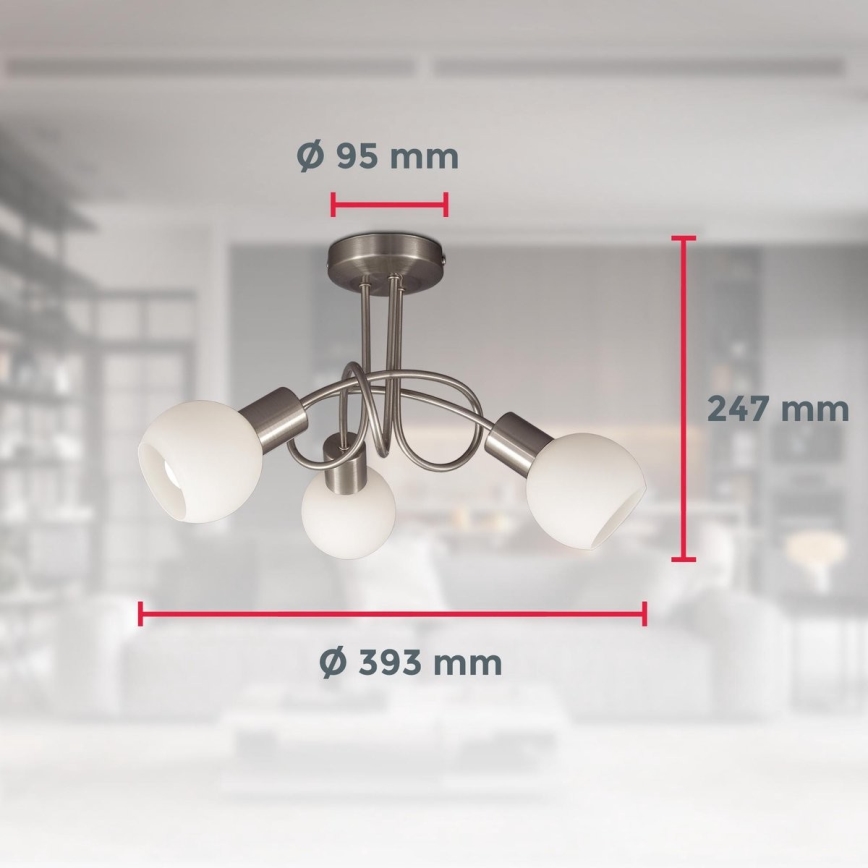 B.K. Licht 1367 - Пристельова LED люстра 3xE14/5W/230V 3000K