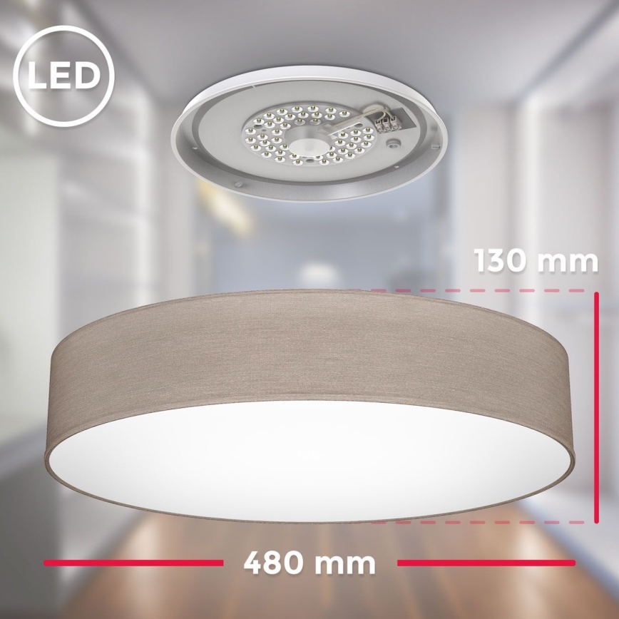 B.K. Licht 1395 - Светодиодный потолочный светильник LED/20W/230V taupe