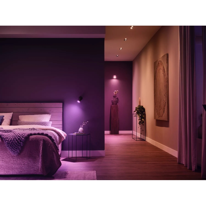 Базовий набір Philips Hue WHITE AND COLOR AMBIANCE 3xGU10/4,2W/230V 2000-6500K + пристрій для підключення