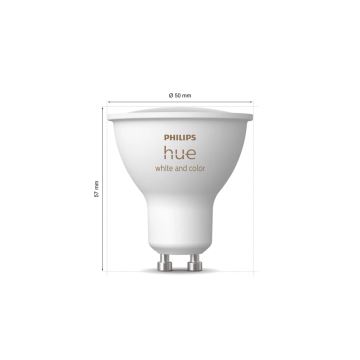 Базовий набір Philips Hue WHITE AND COLOR AMBIANCE 3xGU10/4,2W/230V 2000-6500K + пристрій для підключення