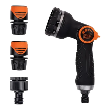 BLACK+DECKER - Пистолет для полива c 3 соединителями