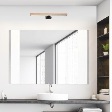 Brilagi - LED Підсвітка для дзеркала для ванної WOODY MIRROR LED/12W/230V IP44 дуб/чорний