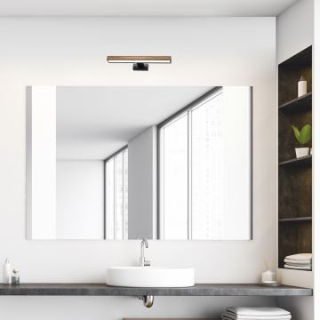 Brilagi - LED Підсвітка для дзеркала для ванної WOODY MIRROR LED/8W/230V IP44 дуб/чорний