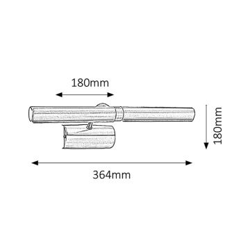 Brilagi - LED підсвітка картин DANAE 2xE14/6W/230V бронзовий