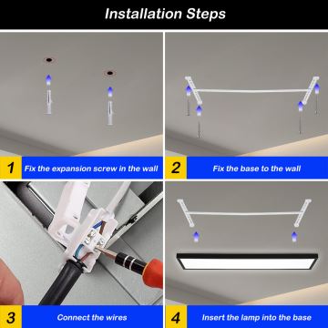 Brilagi - Стельовий LED світильник для ванної з регулюванням яскравості FRAME SMART LED/50W/230V 3000-6000K IP44 чорний + пульт дистанційного керування