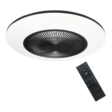 Brilagi - LED світильник з регулюванням яскравості та вентилятором AURA LED/38W/230V 3000-6000K чорний + дистанційне керування