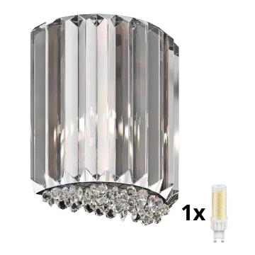 Brilagi - LED Кришталевий настінний світильник GLAMOUR 1xG9/42W/230V