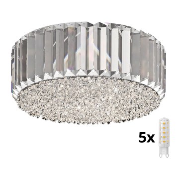 Brilagi - LED Кришталевий стельовий світильник GLAMOUR 5xG9/42W/230V