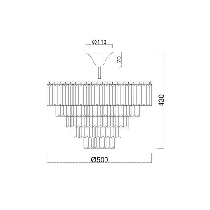 Brilagi - Припотолочная люстра CRYSTAL 5xE14/40W/230V блестящий хром