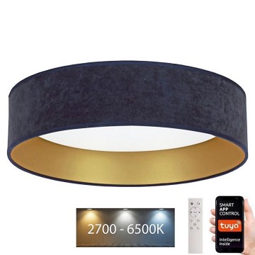 Brilagi - Стельовий LED світильник з регулюванням яскравості VELVET SMART LED/24W/230V ⌀ 45 см 2700-6500K Wi-Fi Tuya синій/золотий + дистанційне керування