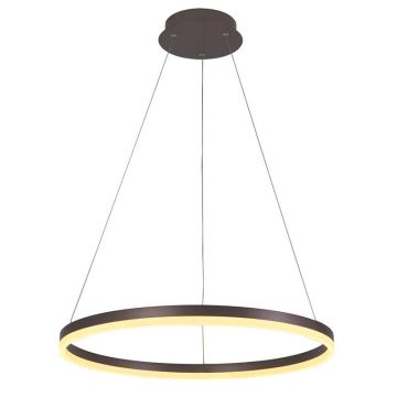 Brilagi - Светодиодная подвесная люстра с регулированием яркости CIRCLE LED/42W/230V 3000-6500K коричневый + дистанционное управление