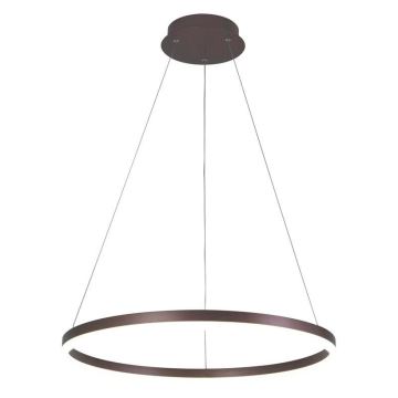 Brilagi - Светодиодная подвесная люстра с регулированием яркости CIRCLE LED/42W/230V 3000-6500K коричневый + дистанционное управление