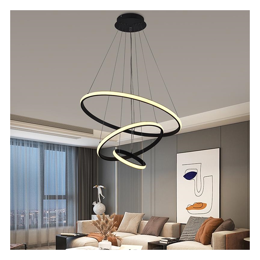 Brilagi - Светодиодная подвесная люстра с регулированием яркости CIRCLE LED/90W/230V 3000-6500K + дистанционное управление