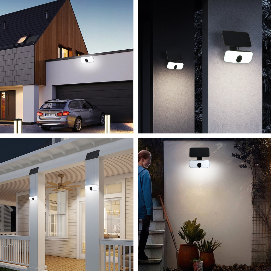 Brilagi - Светодиодный настенный светильник на солнечной батарее с датчиком ROOF LED/13W/5V IP65