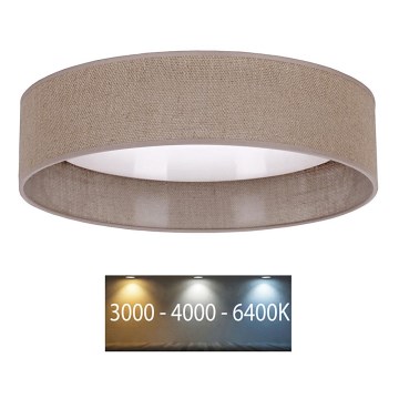 Brilagi - Светодиодный потолочный светильник VELVET LED/12W/230V диаметр 30 см 3000K/4000K/6400K коричневый