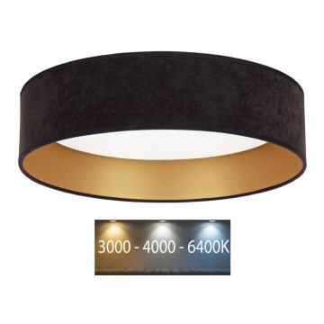 Brilagi - Светодиодный потолочный светильник VELVET LED/24W/230V диаметр 40 см 3000/4000/6400K черный/золотой